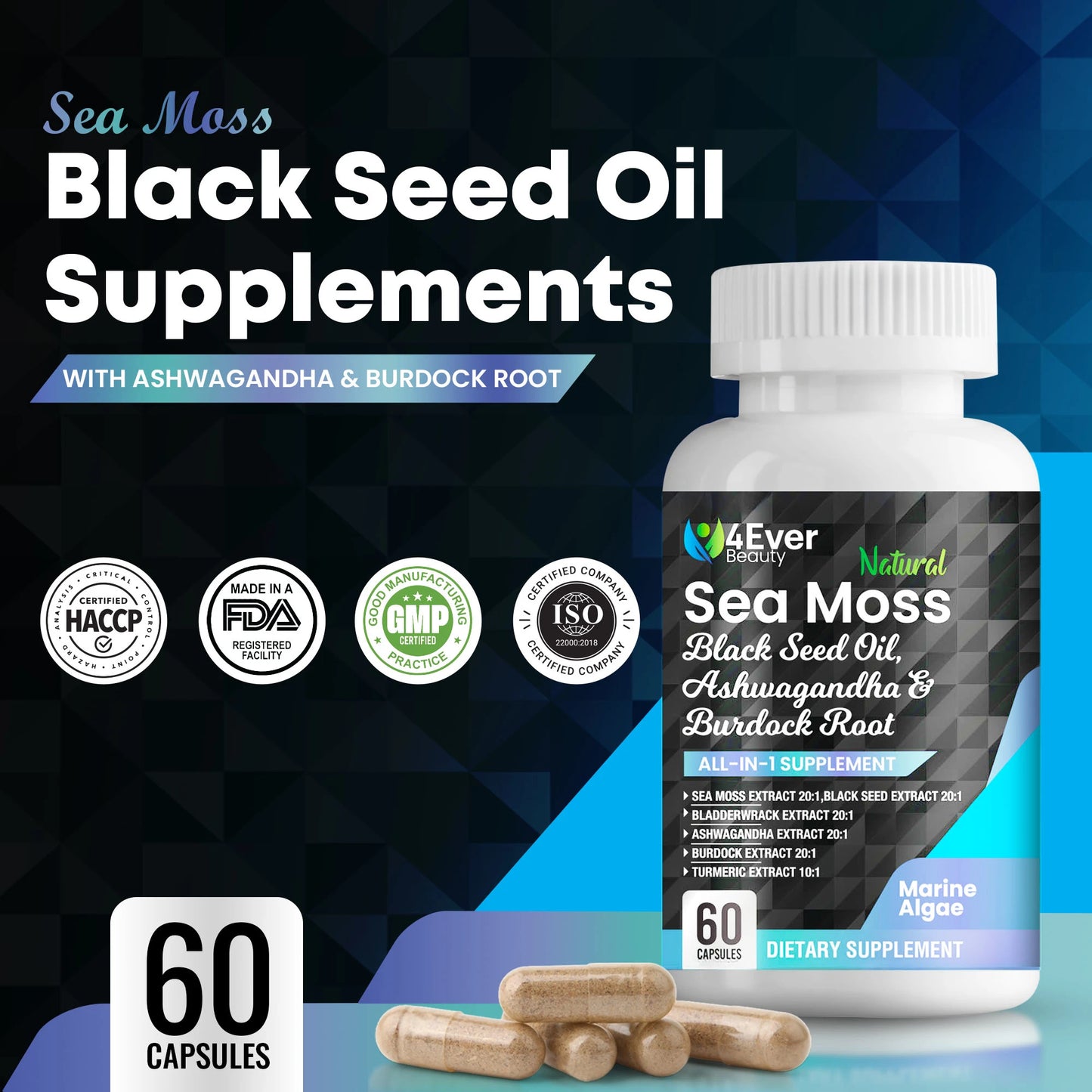 Sea Moss Blend with Black Seed Oil and Turmeric