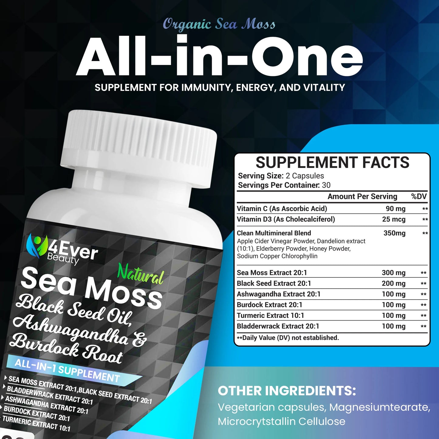 Sea Moss Blend with Black Seed Oil and Turmeric